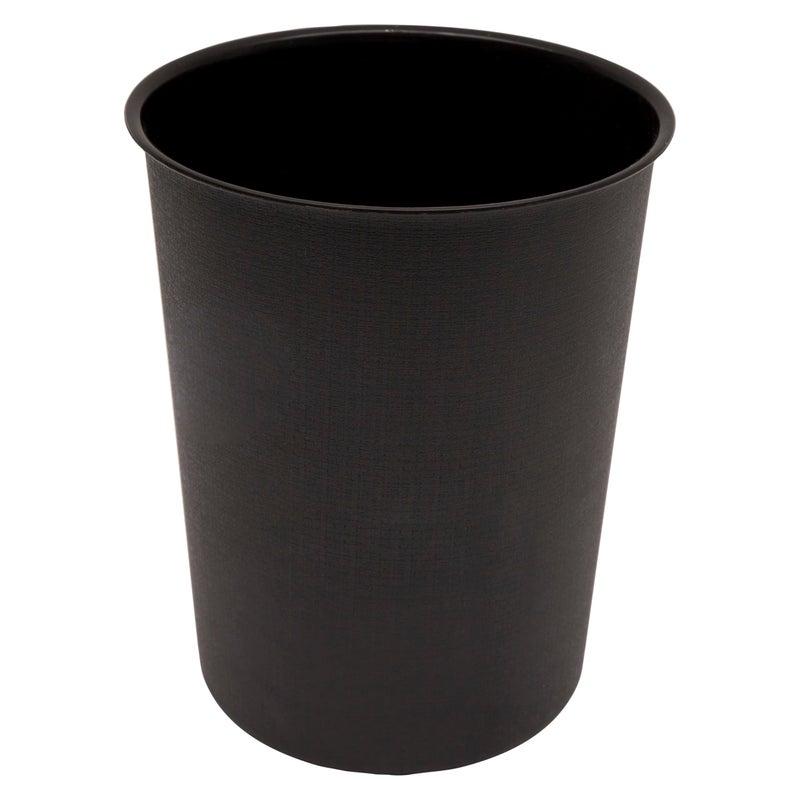 Kenney KN83001 Storage Made Simple 1.53 Gallon (5.7 Liter) Small Open Top Rust-Proof Plastic Waste Basket/Trash Can/Garbage Can for Bathroom, Bedroom, Home Office, Laundry Room, or Dorms, Black - Image 1